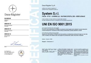 ISO 9001 Syetsl srl